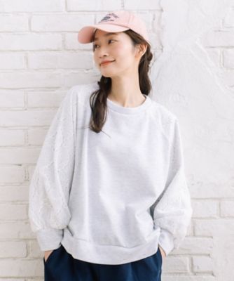 ＜sab street my standard (Women/大きいサイズ)＞ｓａｂｓｔｒｅｅｔ　ｂｉｓ　ｗｅｂ限定　　レースドッキングダンボールスウェット　３５６１００５８