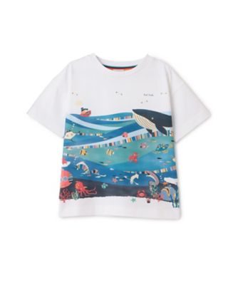 Paul Smith Junior (Baby&Kids)/ポール・スミス ジュニア 海柄・街柄パネルプリント半袖Ｔシャツ　３５６１２１１