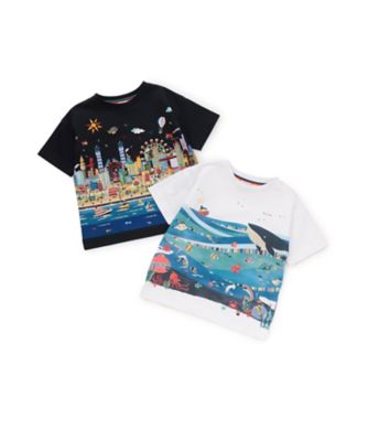 海柄・街柄パネルプリント半袖Tシャツ 3561211 | Paul Smith