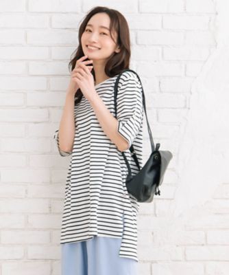 ｓａｂｓｔｒｅｅｔ　ｂｉｓ　ＵＳＡコットンステップヘムベーシックＴシャツ　３５ー６４ー００１１