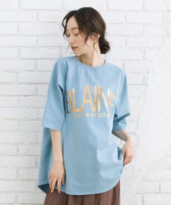 ヴィンテージ風箔ロゴプリントＴシャツ　３５ー６４ー００１５