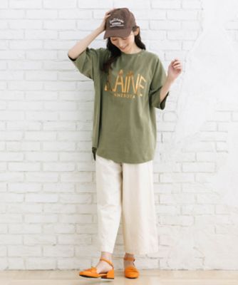 ヴィンテージ風箔ロゴプリントＴシャツ　３５ー６４ー００１５