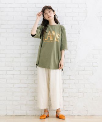 ヴィンテージ風箔ロゴプリントＴシャツ　３５ー６４ー００１５