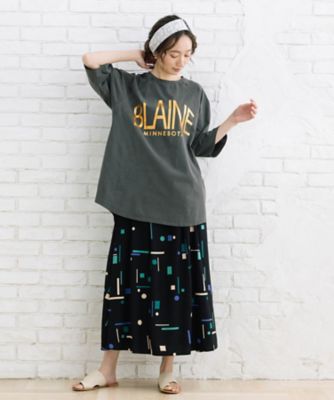 ヴィンテージ風箔ロゴプリントＴシャツ　３５ー６４ー００１５