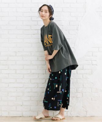 ヴィンテージ風箔ロゴプリントＴシャツ　３５ー６４ー００１５