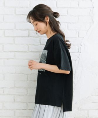 ｓａｂｓｔｒｅｅｔ　ｂｉｓ　モノクロームフォトプリントＴシャツ　３５ー６４ー００１６