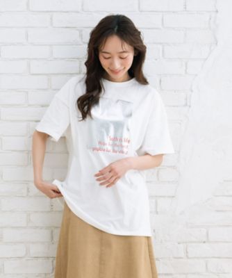 ｓａｂｓｔｒｅｅｔ　ｂｉｓ　箔×カラーロゴプリントオーバーＴシャツ　３５ー６４ー００１８