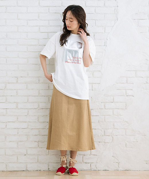 sabstreet bis 箔×カラーロゴプリントオーバーT sabstreet bis 箔×カラーロゴプリントオーバーT