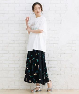 ｓａｂｓｔｒｅｅｔ　ｂｉｓ　箔×カラーロゴプリントオーバーＴシャツ　３５ー６４ー００１８