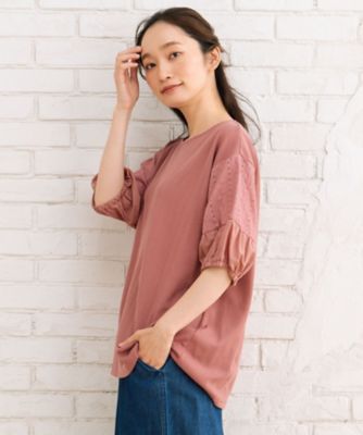 sab street my standard (Women/大きいサイズ)/サブストリート マイスタンダード ｓａｂｓｔｒｅｅｔ　ｂｉｓレースバルーンスリーブカットソー　３５６４００１９