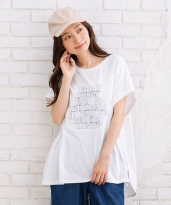 ｓａｂｓｔｒｅｅｔ　ｂｉｓ　ｗｅｂ限定　プロバーブステッチエンブロイダリーＴシャツ　３５６４００２４