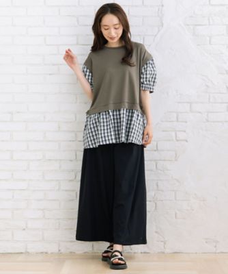 sabstreet bis web限定 チェック切替プルオーバー 35