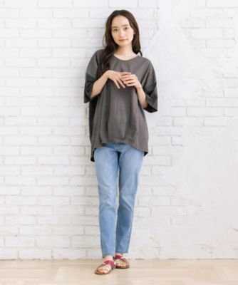 sabstreet bis web限定 レース切替裾タックカットソー