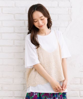 ｓａｂｓｔｒｅｅｔ　ｂｉｓ　かぎ針風キャミアンサンブル　３５ー６８ー００１３
