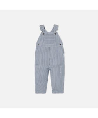 ＜JACADI (Baby&Kids)＞ストライプツイルサロペット