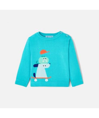 ＜JACADI (Baby&Kids)＞デザイン入りコットンセーター