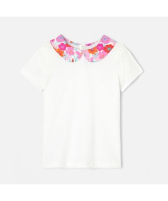 ＜JACADI(Baby&Kids)＞リバティ襟付き半袖Ｔシャツ