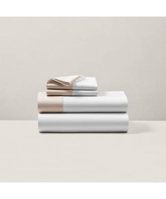 ＜三越伊勢丹/公式＞ RALPH LAUREN HOME/ラルフ ローレン ホーム コットン サティーン ボーダー フラットシーツ／シングルサイズ 270ブラウン 270ブラウン 【三越伊勢丹/公式】