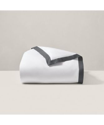 ＜三越伊勢丹/公式＞ RALPH LAUREN HOME/ラルフ ローレン ホーム コットン サティーン ボーダー ドゥーヴェカバー（掛ふとんカバー）／シングルサイズ 020グレー 020グレー 掛け布団カバー【三越伊勢丹/公式】