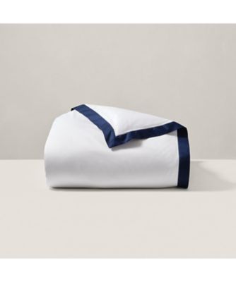 ＜三越伊勢丹/公式＞ RALPH LAUREN HOME/ラルフ ローレン ホーム コットン サティーン ボーダー ドゥーヴェカバー（掛ふとんカバー）／シングルサイズ 410ネイビー 410ネイビー 掛け布団カバー【三越伊勢丹/公式】
