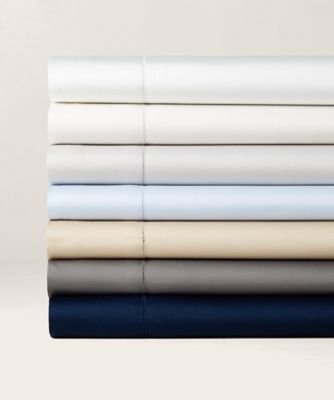 コットン サティーン ボックスシーツ／シングルサイズ | RALPH LAUREN