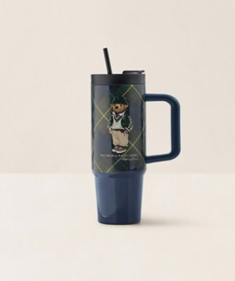 ＜RALPH LAUREN HOME＞Ｈｉｇｈｍｏｏｒｅ　Ｐｏｌｏ　ベア　ウォーター　ボトル　＆　ストロー