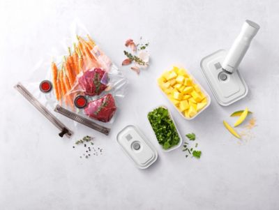 【ＺＷＩＬＬＩＮＧおまとめ】フレッシュ＆セーブ　真空パック機　スターター７点セット　プラスチックコンテナＳ・Ｍ