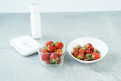 【ＺＷＩＬＬＩＮＧおまとめ】フレッシュ＆セーブ　真空パック機　スターター７点セット　プラスチックコンテナＳ・Ｍ