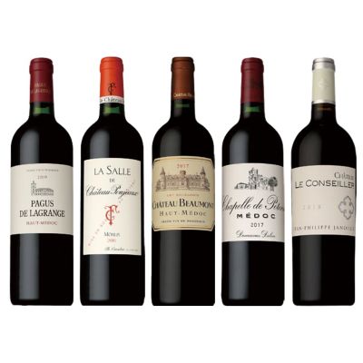 A04フランス・ボルドー飲みごろヴィンテージ赤ワイン5本セット□秋