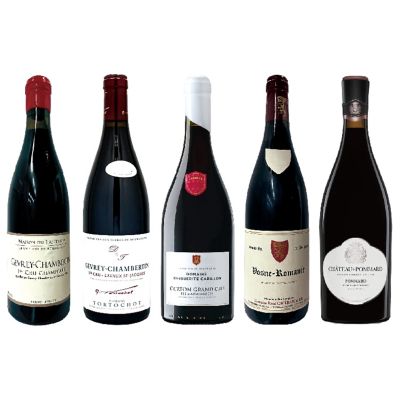 ブルゴーニュ赤ワイン　5本セット M02．フランス・ブルゴーニュ地方特級＆一級畑含む銘醸地域