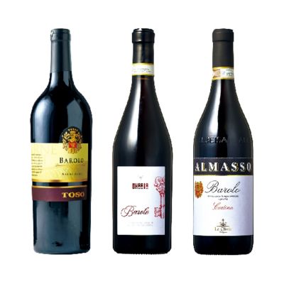 M30．イタリア「バローロ」生産者別赤ワイン3本セット□セット