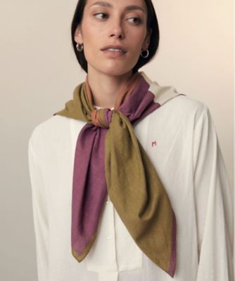 コットンスカーフ（No．717） KHAKI | moismont/モワモン