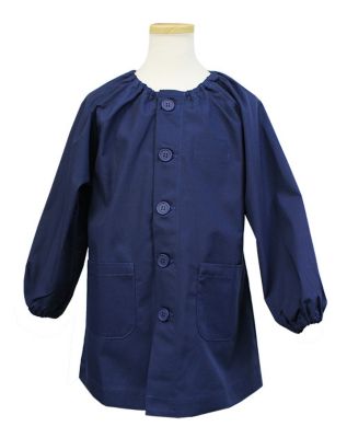 ＜SMILISH (Baby&Kids)＞スモック　ネイビー無地