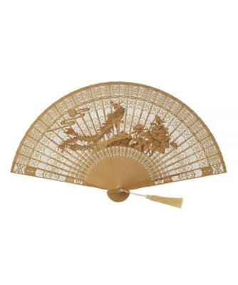 金色に鳳凰の飾り扇子 扇子 白檀 鳳凰（タッセル・扇子袋付／桐箱入） 3Z26－22 | 保赤