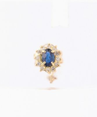 ＜e.m. (Women)＞ｌｉｔｔｌｅ　ｅｍｂｌｅｍ　サファイアピアス　※シングル