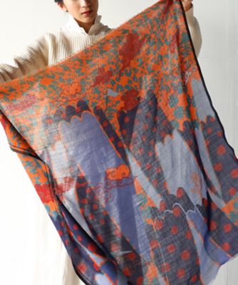 ＜BASCO (Women/大きいサイズ)＞うさぎとかめ　くれない　［Ｋｕｓａ　Ｋａｎｍｕｒｉ　ウールストール］　４００８５４３－５０