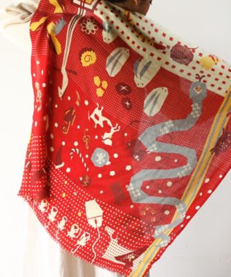 ＜BASCO (Women/大きいサイズ)＞あたらしいあさ　［Ｋｕｓａ　Ｋａｎｍｕｒｉ　ウールストール］　４００８７４３－５０