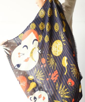 ＜BASCO (Women/大きいサイズ)＞ふくわらい　［Ｋｕｓａ　Ｋａｎｍｕｒｉ　ウールストール］　４００８８４３－５０