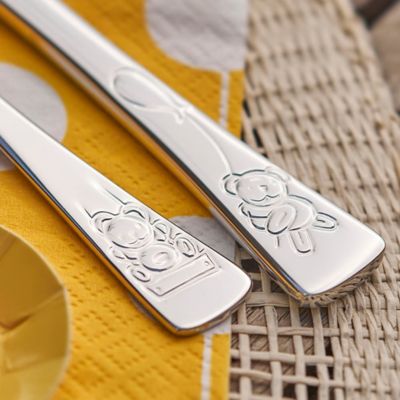 【ＺＷＩＬＬＩＮＧおまとめ】チャイルド　カトラリーセット　４ｐｃｓ　各種　テディ