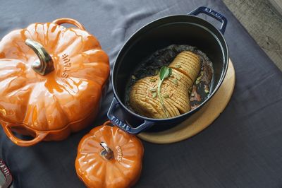 STAUB ストウブ ホーロー鍋 パンプキン ココット シナモン 40511-403