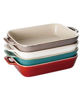 ＜STAUB＞【ＺＷＩＬＬＩＮＧおまとめ】セラミックレクタンギュラーディッシュ＜ヴィンテージカラーシリーズ＞　１４ｃｍ　各色