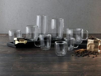 【ＺＷＩＬＬＩＮＧおまとめ】ダブルウォール　グラス　コーヒーマグ　３５０ｍｌ　ペア　セット