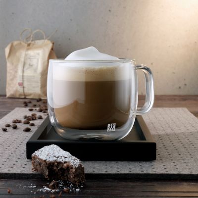 【ＺＷＩＬＬＩＮＧおまとめ】ソレント　ダブルウォール　グラス　カプチーノ　マグ　４５０ｍｌ　ペア　セット