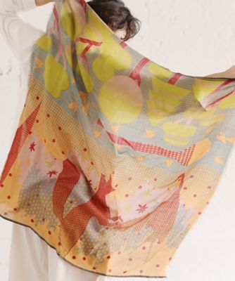 ASAUCE MELER ロービングリネンメランジコットン ストール ASAUCE MELER】ロービングリネンメランジ×コットンストール