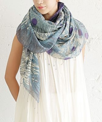 ＜BASCO (Women/大きいサイズ)＞がらがらどん　よる［ＫｕｓａＫａｎｍｕｒｉ　シルクコットンストール］　４０１１０６１ー５０