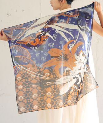 あかりのはな こん ［KusaKanmuri シルクコットンストール