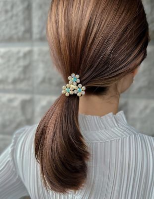 acca ドレスポニー 5列 ライトピンク 美品 - ヘアアクセサリー