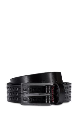 エンボス　ピラミッド　スタッズレザーベルト　５０４２９９３０