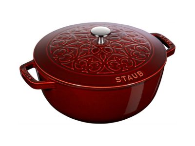 最も優遇 未使用 STAUB フローラル グレナディンレッド 24cm フレンチ