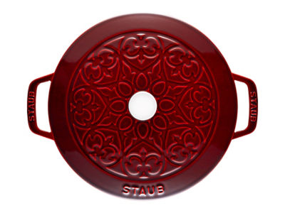 最も優遇 未使用 STAUB フローラル グレナディンレッド 24cm フレンチ